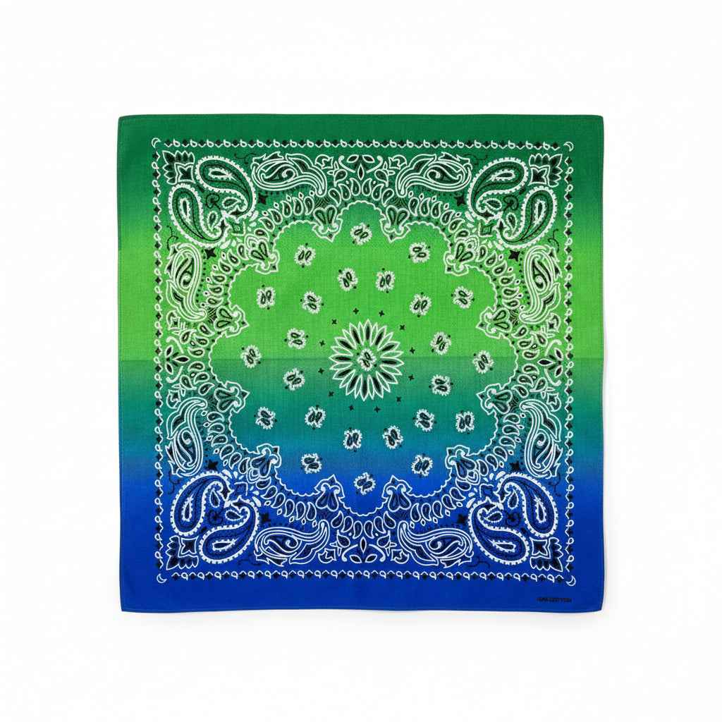 Bandana en coton multicolore motif cachemire - BoucleAura