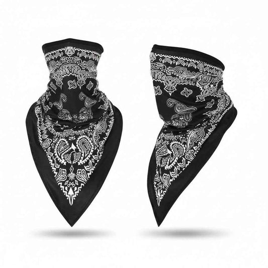 Tour De Cou Bandana noir à motifs cachemire - BoucleAura