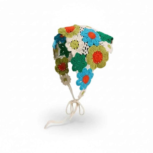 Bandana pour cheveux femme multicolore en crochet - BoucleAura