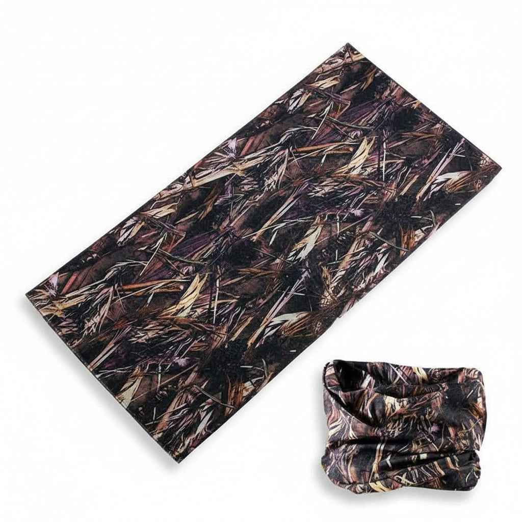 Tour De Cou Bandana marron personnalisé en motif feuillage - BoucleAura