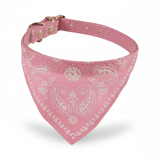 Bandana Pour Chien rose avec motif cachemire