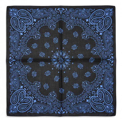 Bandana en coton homme bleu motif cachemire - BoucleAura