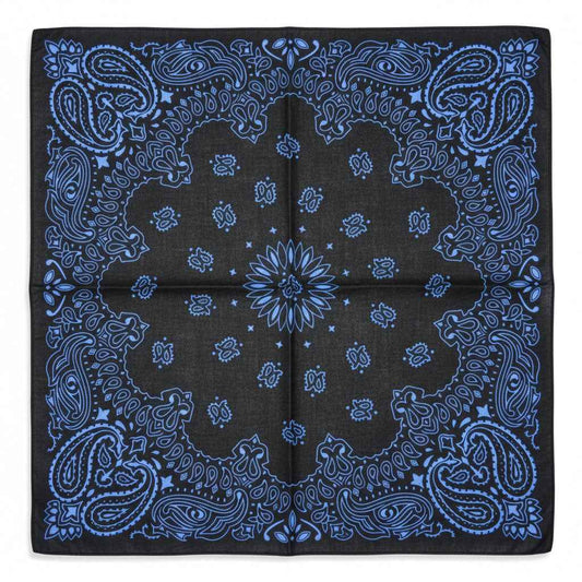 Bandana en coton homme bleu motif cachemire - BoucleAura