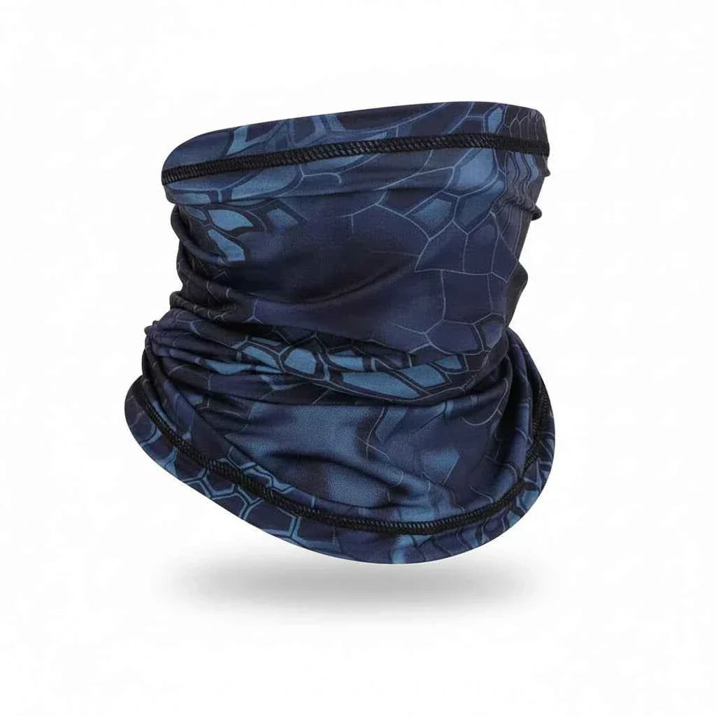 Tour De Cou Bandana bleu homme à motif géométrique - BoucleAura