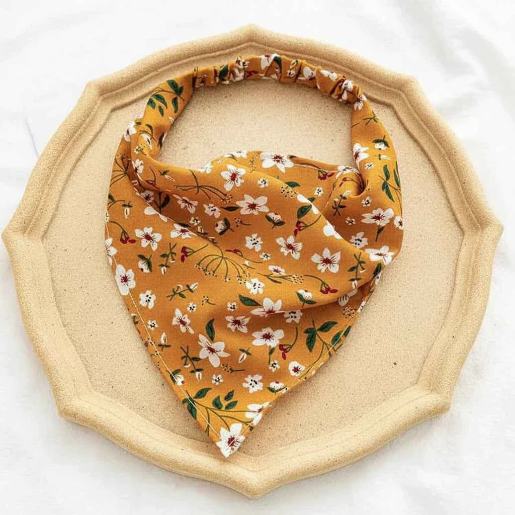 Bandana pour cheveux femme jaune - BoucleAura
