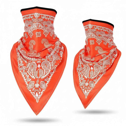 Tour De Cou Bandana orange à motif cachemire - BoucleAura
