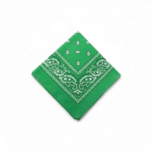 Bandana pour cheveux vert pour femme à motif cachemire - BoucleAura