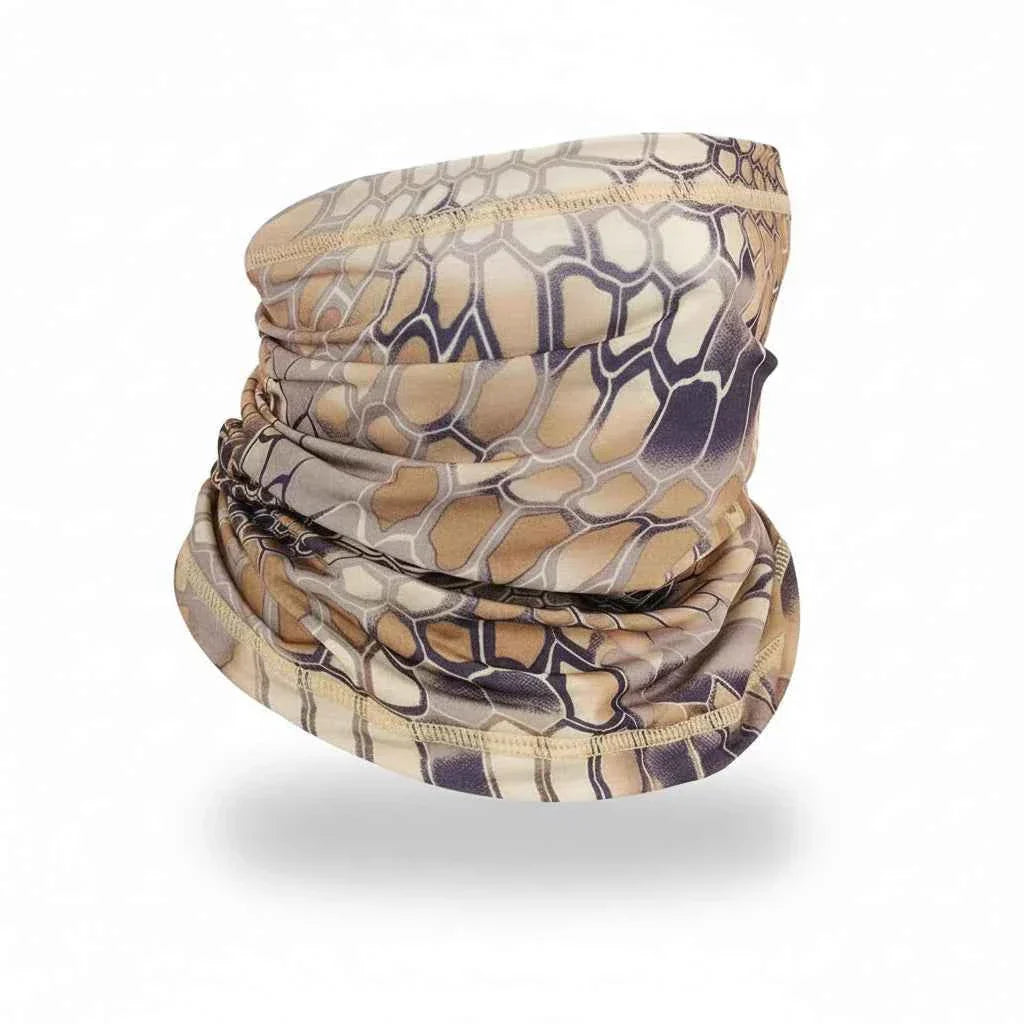 Tour De Cou Bandana homme beige à motif alvéolé - BoucleAura