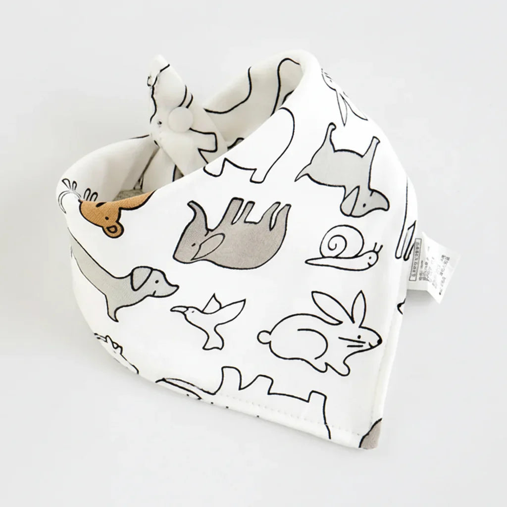 Bandana En Coton blanc à motifs animaux noirs