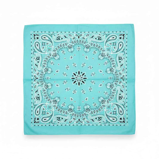 Bandana en coton homme bleu motif cachemire - BoucleAura