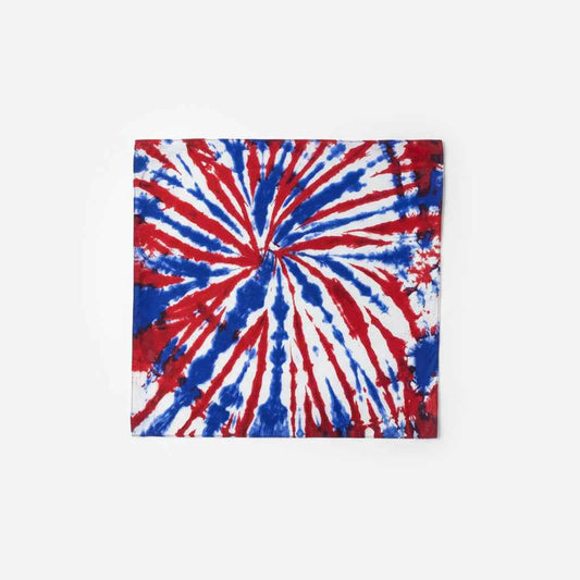 Bandana en coton rouge bleu pirate - BoucleAura