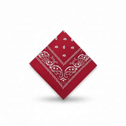 Bandana pour cheveux rouge femme à motifs paisley - BoucleAura