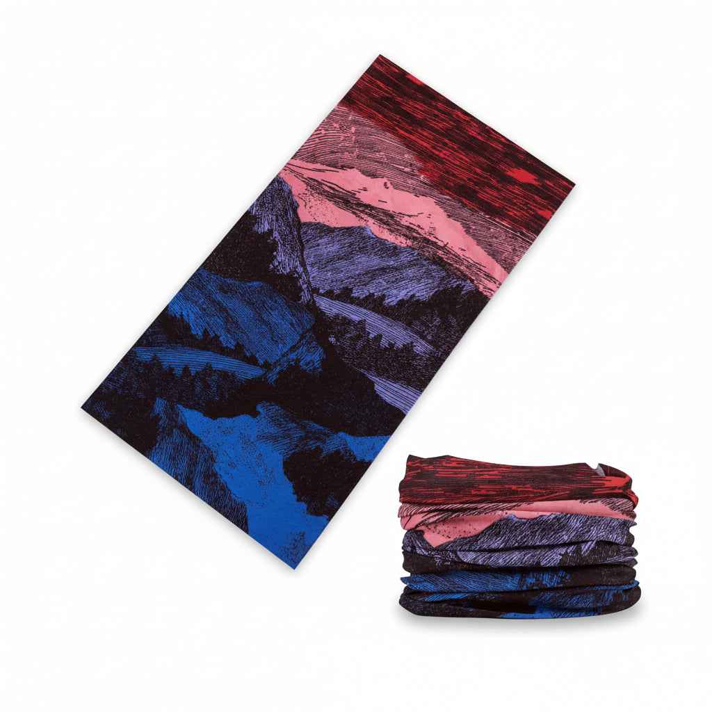 Tour De Cou Bandana multicolore paysage naturel - BoucleAura