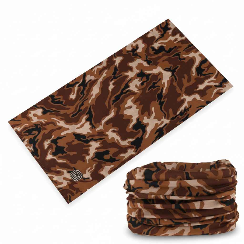 Tours de cou bandana homme marron camouflage - BoucleAura