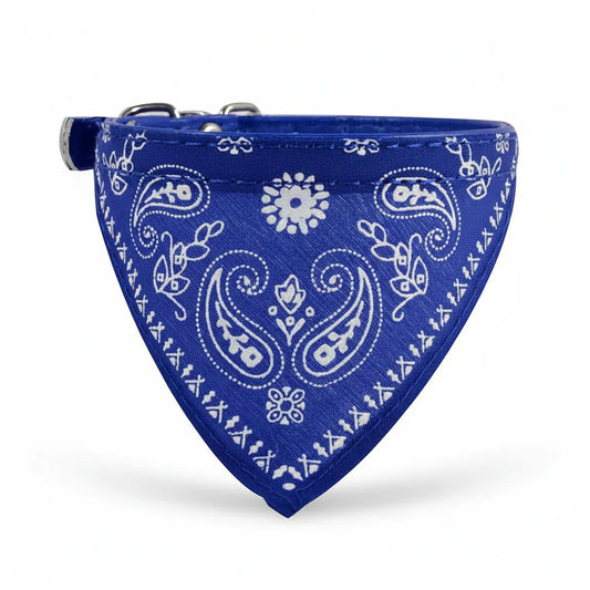 Bandana Pour Chien bleu à motif cachemire