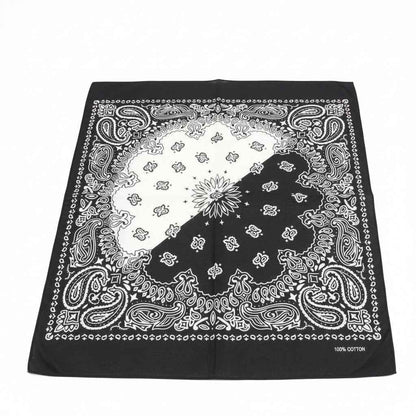 Bandana en coton noir à motifs cachemire - BoucleAura