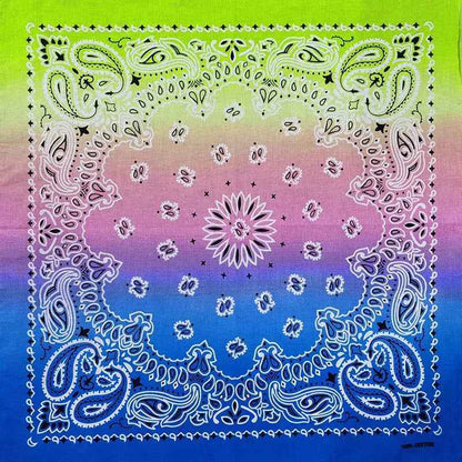 Bandana en coton multicolore motif cachemire - BoucleAura