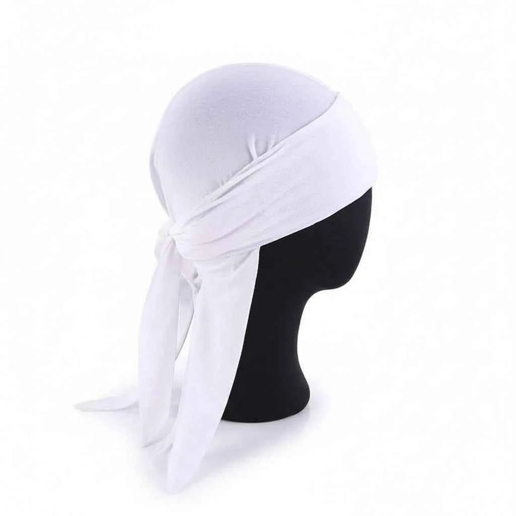 Bandana pirate homme blanc - BoucleAura