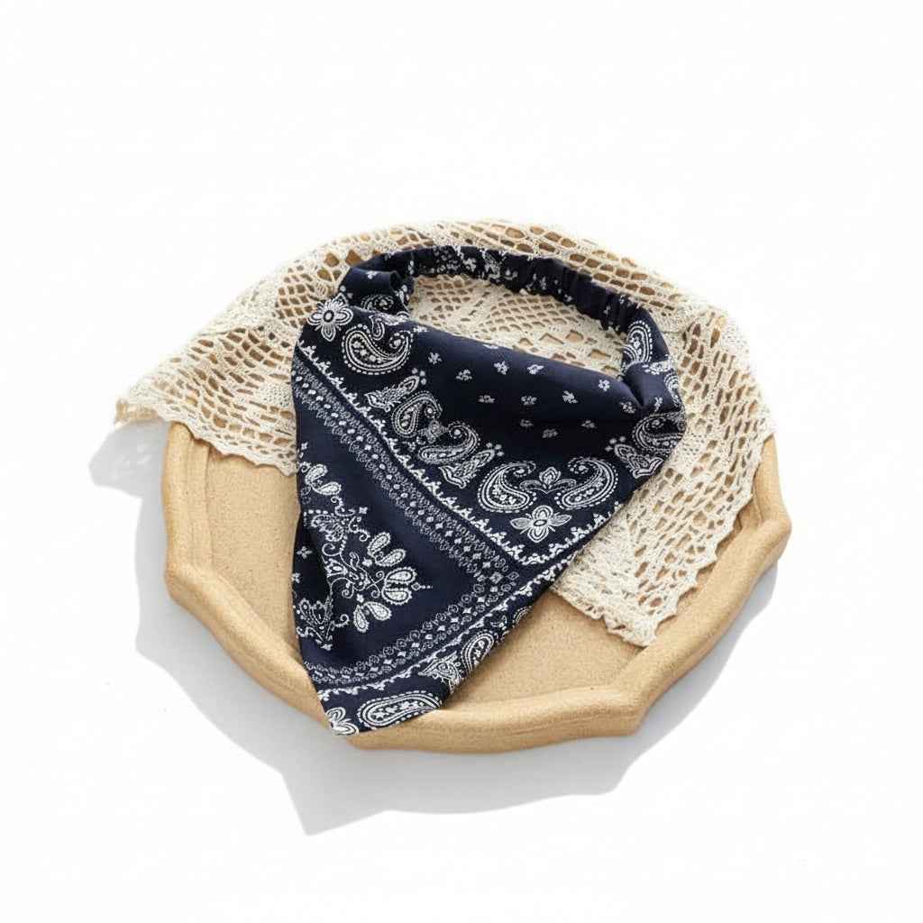 Bandana pour cheveux bleu femme - BoucleAura