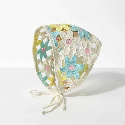 Bandana pour cheveux femme multicolore crochet floral - BoucleAura