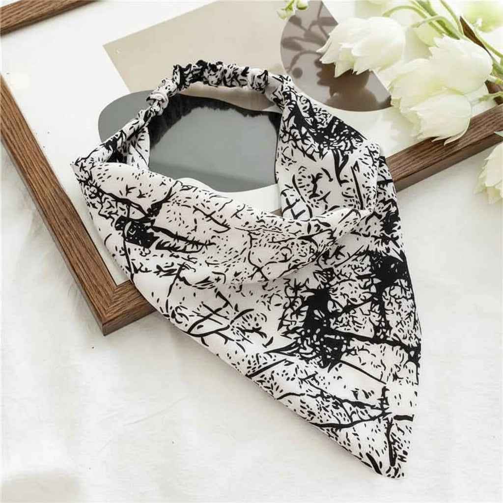 Bandana pour cheveux blanc - BoucleAura