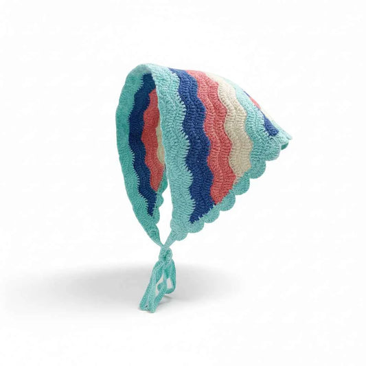 Bandana pour cheveux femme multicolore crochet - BoucleAura