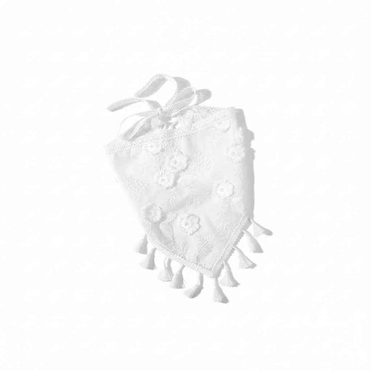 Bandana pour cheveux femme blanc à dentelle - BoucleAura