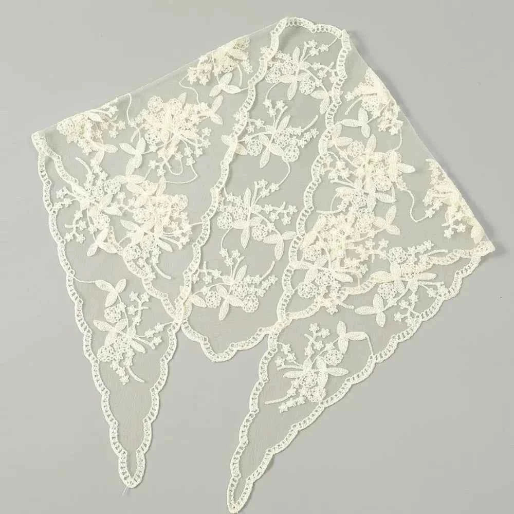 Bandana pour cheveux femme gris en dentelle - BoucleAura