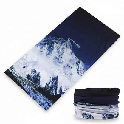 Tour De Cou Bandana bleu paysage montagne - BoucleAura