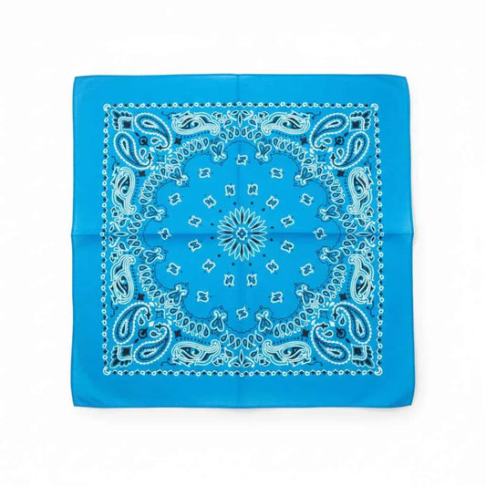 Bandana en coton bleu homme motif cachemire - BoucleAura