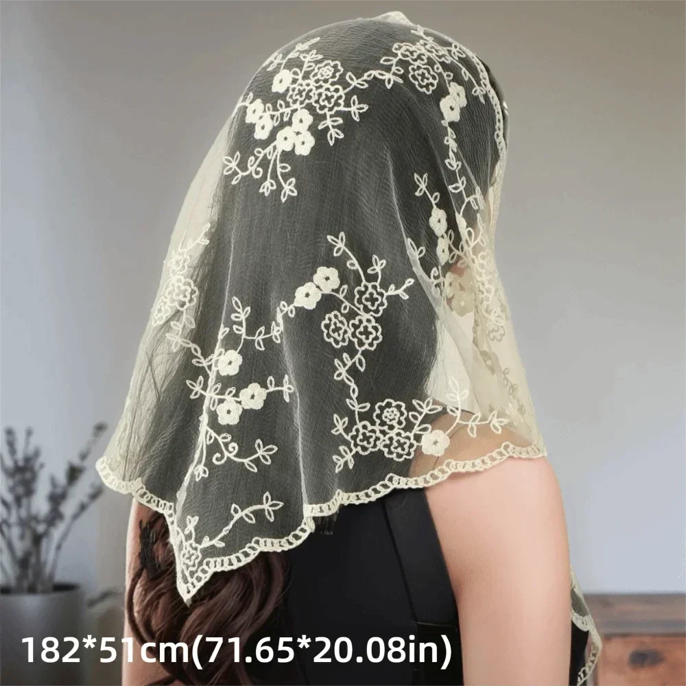Bandana pour cheveux femme gris en dentelle - BoucleAura