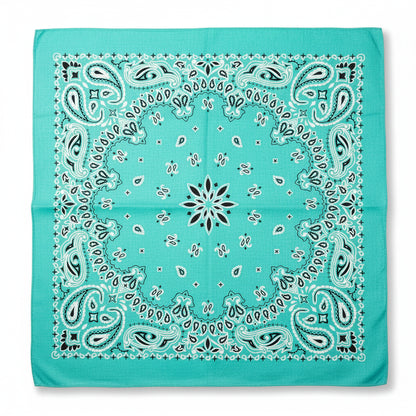 Bandana en coton homme bleu motif cachemire - BoucleAura