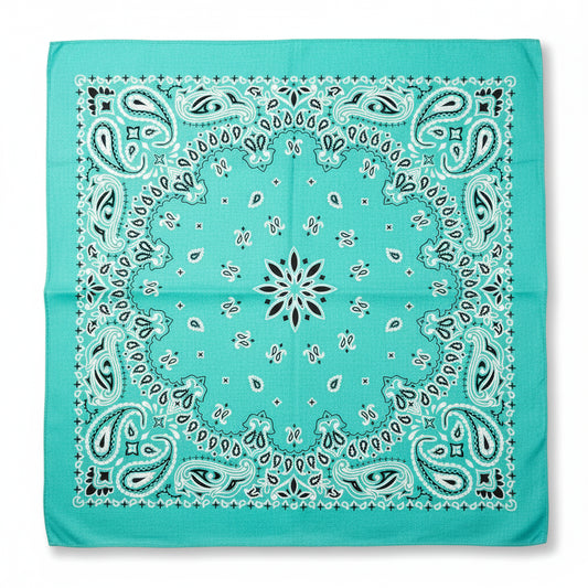 Bandana en coton homme bleu motif cachemire - BoucleAura