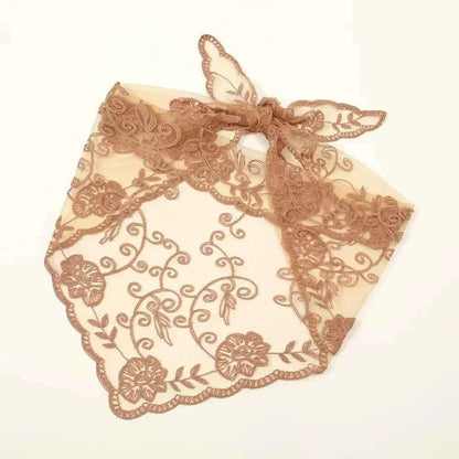 Bandana pour cheveux femme gris en dentelle - BoucleAura