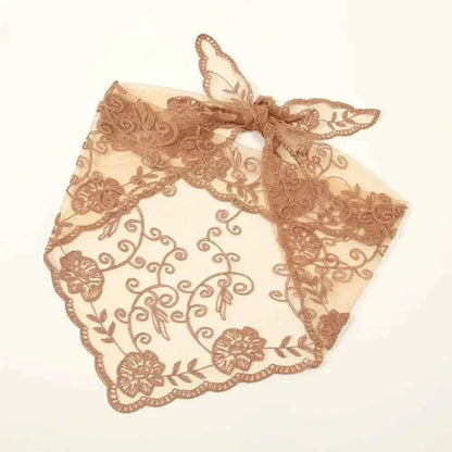 Bandana pour cheveux femme gris en dentelle - BoucleAura