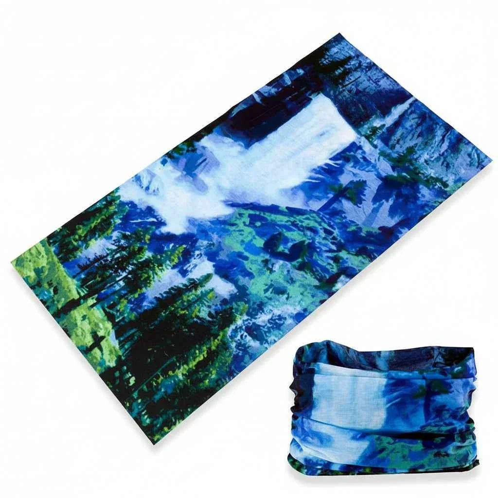Tour De Cou Bandana bleu paysage personnalisé - BoucleAura