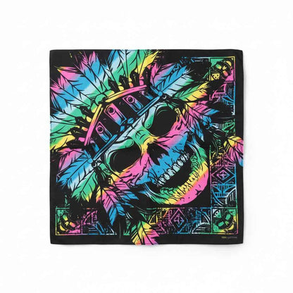 Bandana en coton pirate multicolore avec crâne - BoucleAura