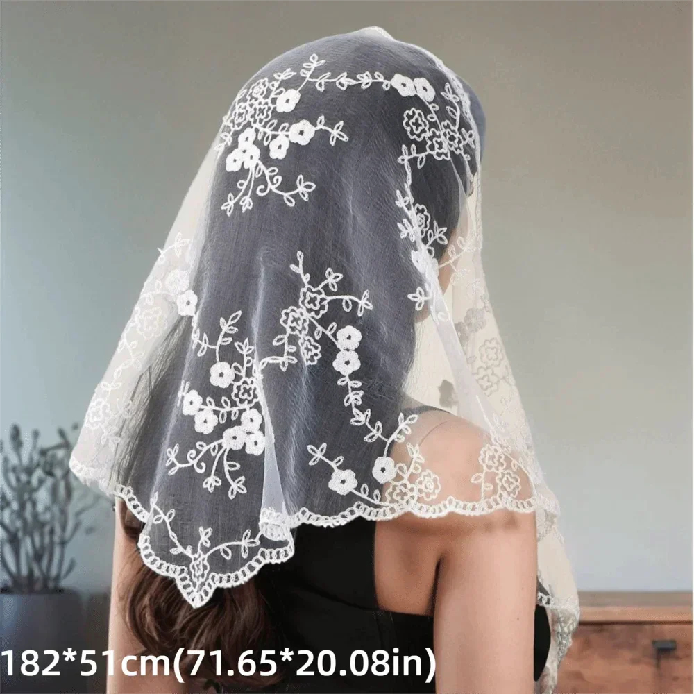 Bandana pour cheveux femme gris en dentelle - BoucleAura