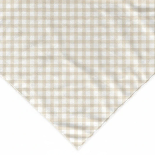 Bandana Pour Chien beige à carreaux petits