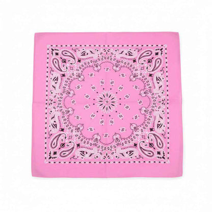 Bandana en coton rose motif cachemire - BoucleAura