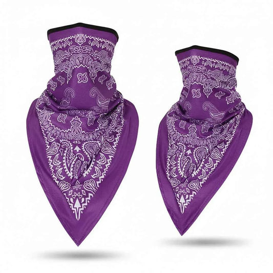 Tour De Cou Bandana violet cachemire - BoucleAura