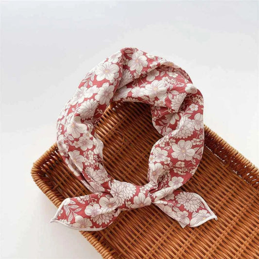 Bandanas pour cheveux rouge coton - BoucleAura