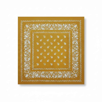 Bandana en coton jaune homme à motif cachemire - BoucleAura