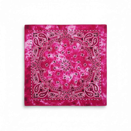 Bandana en coton rose femme motif cachemire - BoucleAura