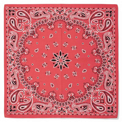 Bandana en coton rouge homme motif cachemire - BoucleAura