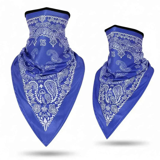 Tour De Cou Bandana bleu royal paisley - BoucleAura