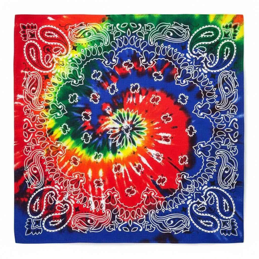 Bandana en coton multicolore motif cachemire - BoucleAura