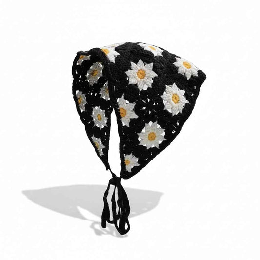 Bandana en laine femme noir - BoucleAura