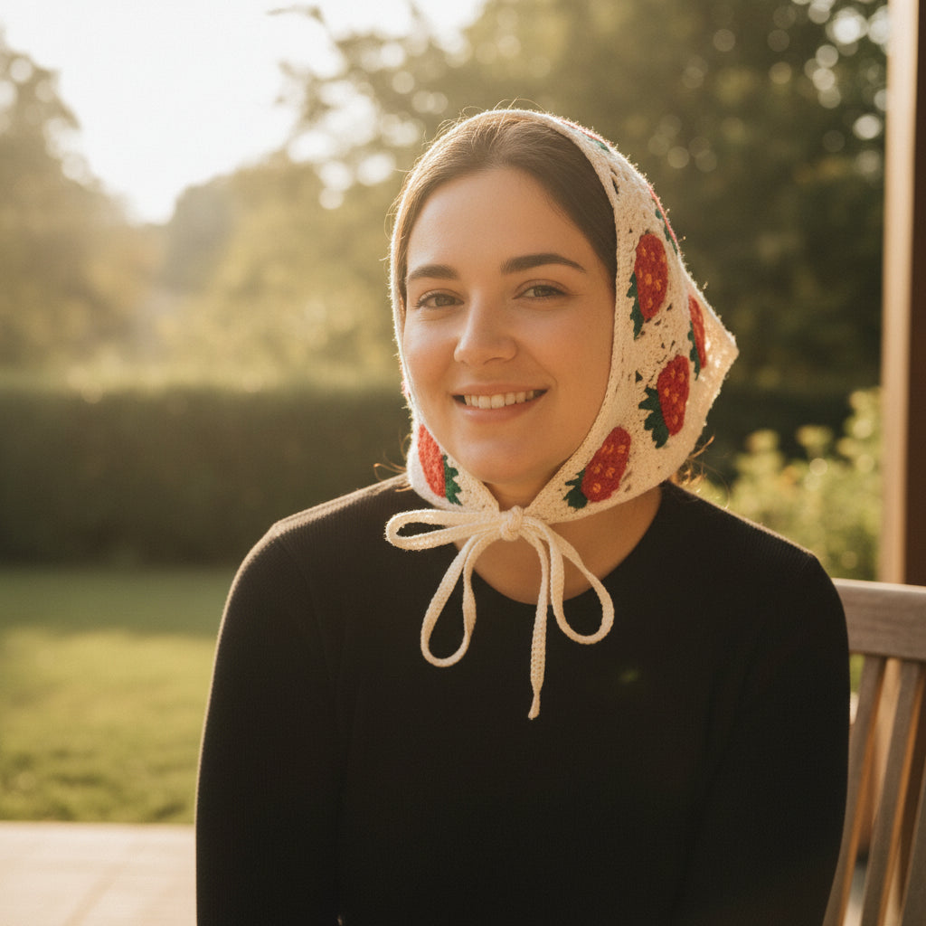 Bandana pour cheveux femme beige