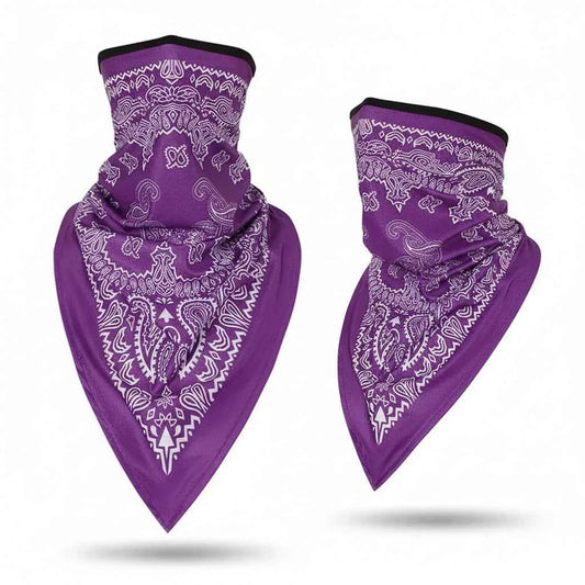 Tour De Cou Bandana violet à motifs cachemire - BoucleAura